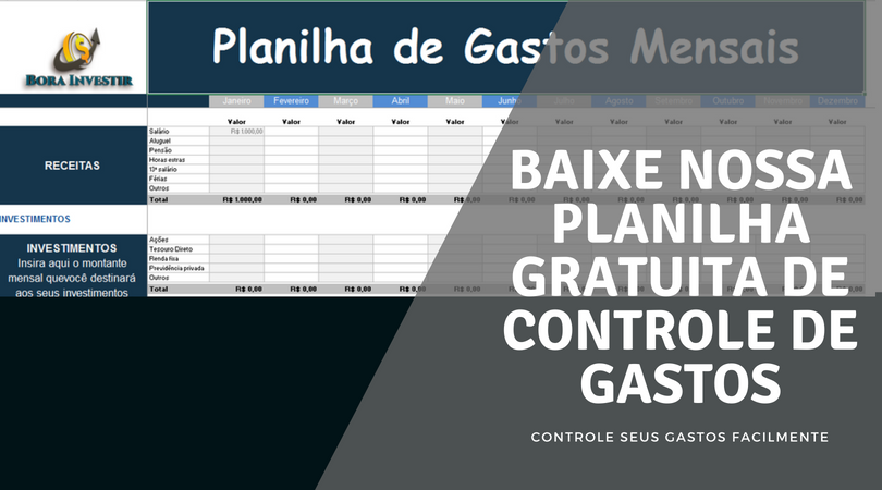 Planilha gratuita de controle de gastos - 06 passos para você começar a guardar dinheiro